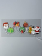 Светодиодная наклейка на окна «Праздничные элементы», 0.5 м, 6 LED, от батареек CR2032×2, свечение тёплое белое - Фото 1