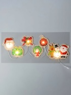 Светодиодная наклейка на окна «Праздничные элементы», 0.5 м, 6 LED, от батареек CR2032×2, свечение тёплое белое - Фото 3
