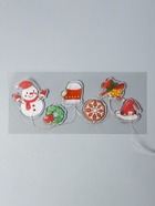 Светодиодная наклейка на окна «Новогодние забавы », 0.5 м, 6 LED, от батареек CR2032×2, свечение тёплое белое - Фото 3