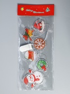 Светодиодная наклейка на окна «Новогодние забавы », 0.5 м, 6 LED, от батареек CR2032×2, свечение тёплое белое - Фото 5