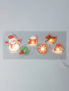 Светодиодная наклейка на окна «Новогодние забавы », 0.5 м, 6 LED, от батареек CR2032×2, свечение тёплое белое - Фото 2