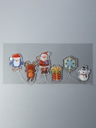 Светодиодная наклейка на окна «Новогодние друзья», 0.5 м, 6 LED, от батареек CR2032×2, свечение тёплое белое - Фото 3