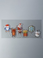 Светодиодная наклейка на окна «Новогодние друзья», 0.5 м, 6 LED, от батареек CR2032×2, свечение тёплое белое - Фото 1