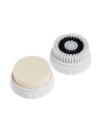 Массажер для лица SR-02, чистка и пилинг, 3 насадки: щетка, спонж, от батареек 2хАА, белый - Фото 3