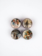 Свечи новогодние в банке, набор 4 шт. «Ретро», диам. 4.8 см - фото 61080450