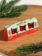 Набор свечей гелевых «Конь. С Новым годом!», 3 шт., красные, 2.5×2.5×2.5 см - Фото 2