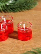 Набор свечей гелевых «Конь. С Новым годом!», 3 шт., красные, 2.5×2.5×2.5 см - Фото 4