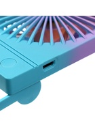 УЦЕНКА Портативный настольный вентилятор YS2202B, 500 мАч, 3 режима, вход micro-USB, провод, градиент холодный - Фото 10