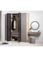 Шкаф - витрина для одежды «Амьен 16.395», 875×592×2135 мм, цвет плейн/веллюто капучино - фото 14869313