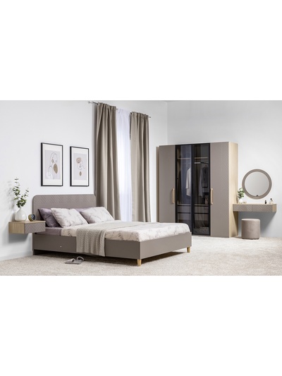 Спальный гарнитур «Амьен», комплект 8 предметов, цвет плейн/веллюто МДФ