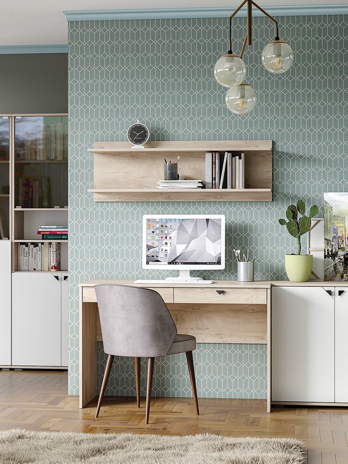 Комплект в детскую комнату «Бостон», 3 предмета, цвет дуб эндгрейн/милк софт - Фото 1