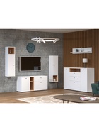 Комплект мебель в гостиную «Бэль», комплект 5 предметов, цвет белый премиум/дуб крафт золотой - Фото 1