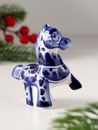 Фигурка фарфор гжель «Конь Циркач», 7×7×3 см - Фото 2