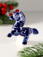 Фигурка фарфор гжель «Конь Циркач», 7×7×3 см - Фото 5