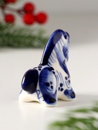 Фигурка фарфор гжель «Конь Красавец», 5×4.5×3 см - фото 119109340