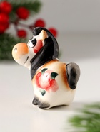 Фигурка фарфор гжель «Конь Вася», 5.5×6×3 см, цветная - фото 6586635