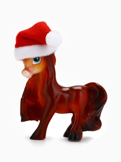 Фигурка полистоун 9см "Лошадка в шапочке"