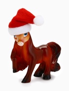 Фигурка полистоун 9см "Лошадка в шапочке" - фото 68963414