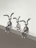 Набор фигурок настольных пластик «Длинноухие зайцы», под серебро, на полку, 3 шт. - Фото 2