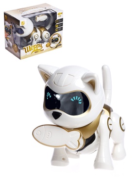 {{photo.Alt || photo.Description || 'УЦЕНКА Робот кот «Шерри» IQ BOT, интерактивный: сенсорный, свет, звук, на аккумуляторе, на русском языке, золотой'}}