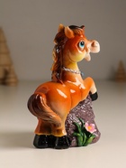Копилка для денег «Коняшка на камешке с цветком», полистоун, 10×6×12.5 см - Фото 2