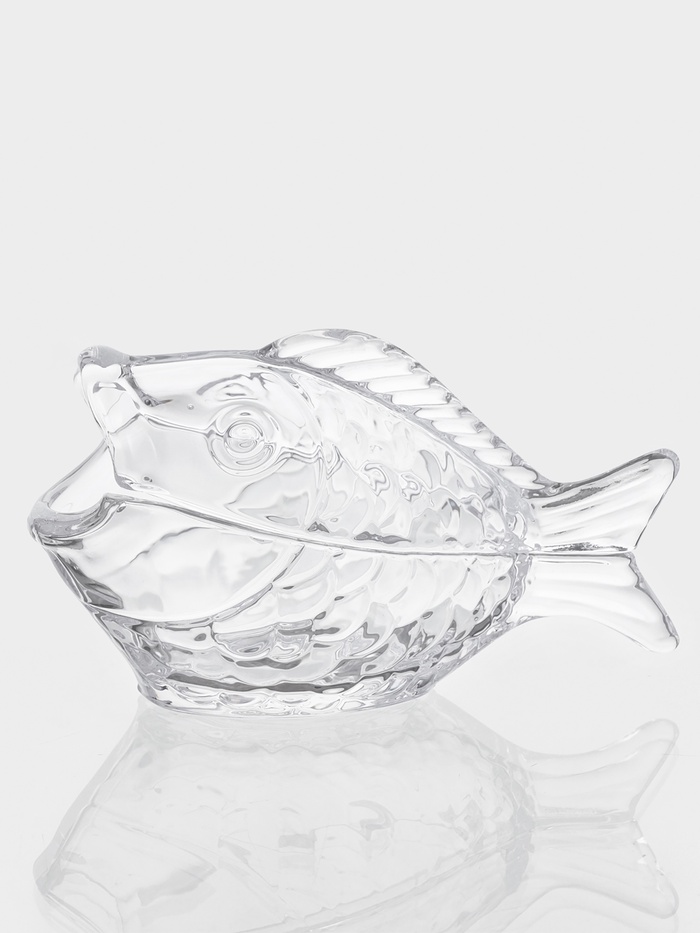 Икорница «Рыба» 16.6×7.5×9.5 см, стекло, прозрачная - Фото 1