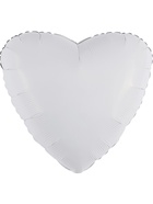 Воздушные шары фольгированные 19" «Белое сердце», 5 шт. - Фото 2