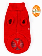 Свитер для животных «Олень на красном», M (ДС 26, ОШ 26, ОГ 28-46 см) - фото 58037772