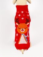 Свитер «Олень на красном», XL (ДС 34, ОШ 34, ОГ 32-51 см) - Фото 6