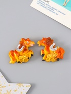 Магнит на холодильник «Коняшка с монетами и подковой», полистоун, 3.5×4 см, МИКС - Фото 1