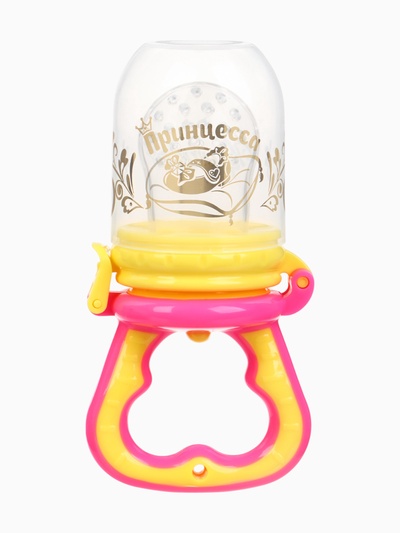 Ниблер для прикорма, от 5 мес., с силиконовой сеточкой, размер М «Принцесса», розовый