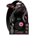 Поводок-рулетка flexi New Classic L. Лента 8 м. для собак до 50 кг. Черный 7761270 - фото 825016