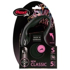 Поводок-рулетка flexi New Classic M. Лента 5 м для собак до 25 кг Черный - Фото 2