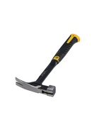 Молоток-гвоздодер ТУНДА ПРОФИ, цельнокованый, квадратный боек с магнитом, 2К рукоятка, 600 г - Фото 1