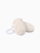 Варежки подростковые MINAKU, пушистые, белые, размер 20 (8-10 лет) - Фото 3