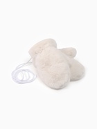 Варежки подростковые MINAKU, пушистые, белые, размер 20 (8-10 лет) - Фото 4