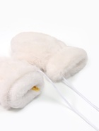 Варежки подростковые MINAKU, пушистые, белые, размер 20 (8-10 лет) - Фото 5