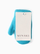 Варежки детские двухслойные MINAKU, 12 см, голубые - Фото 4