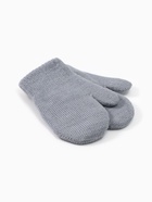 Варежки детские двухслойные MINAKU, 12 см, серые - Фото 2