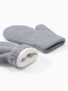 Варежки детские двухслойные MINAKU, 12 см, серые - Фото 3