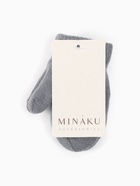 Варежки детские двухслойные MINAKU, 12 см, серые - Фото 4