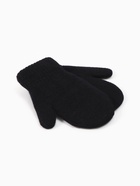 Варежки детские двухслойные MINAKU двухслойные, 12 см, чёрные - Фото 1