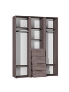 Шкаф прямой трёхстворчатый для одежды «Ника», 4 ящика, 1600×503×2200 мм, цвет шимо тёмный/кашемир 10900596