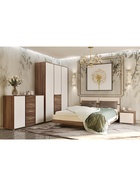 Шкаф прямой трёхстворчатый для одежды «Ника», 4 ящика, 1600×503×2200 мм, цвет шимо тёмный/кашемир 10900596