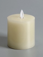 Светодиодная свеча восковая «Белая», 10×7 см, от батареек АААx3, свечение тёплое белое - Фото 3