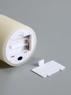 Светодиодная свеча восковая «Белая рифленая», 10×7 см, от батареек АААx3, свечение тёплое белое - Фото 4