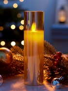 Светодиодная свеча «Золотистая», 20×5.5 см, от батареек AAx2, свечение тёплое белое - Фото 1