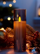 Светодиодная свеча «Серебристая», 16×5.5 см, от батареек AAx2, свечение тёплое белое - Фото 4