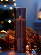 Светодиодная свеча «Серебристая», 18×5.5 см, от батареек AAx2, свечение тёплое белое  (артикул 10874236)  большой выбор товаров оптом и в розницу по низким ценам с доставкой