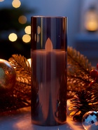 Светодиодная свеча «Серебристая», 20×5.5 см, от батареек AAx2, свечение тёплое белое - Фото 5